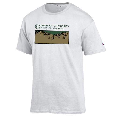  Champion White T Shirt - Sonoran Desert Framed
