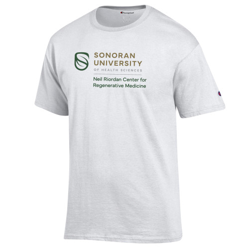  Champion White T Shirt - Neil Riordan Center for Regenerative Medicine