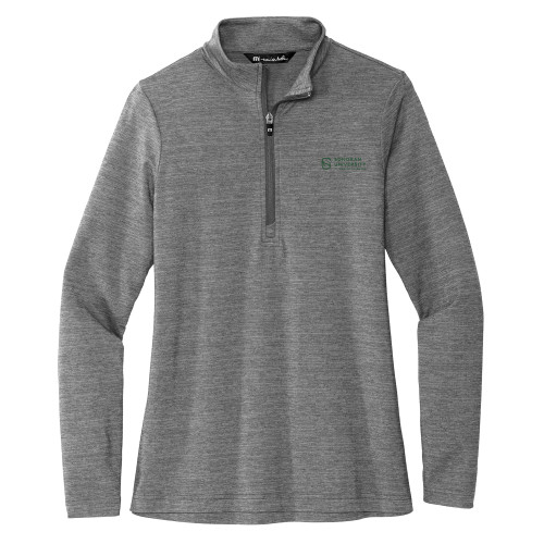  TravisMathew Womens Grey Crestview 1/4 Zip - Sonoran Logo
