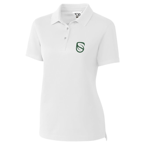  C&B Womens White Advantage Polo - Icon