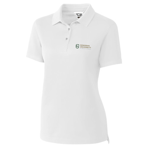  C&B Womens White Advantage Polo - Sonoran Logo