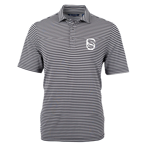  C&B Black Virtue Eco Pique Stripe Polo - Icon