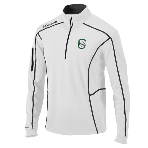  Columbia White Omni Wick Shotgun 1/4 Zip - Icon