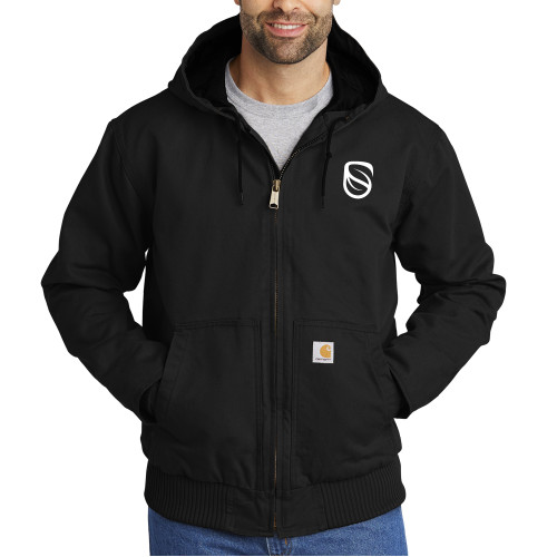  Carhartt Black Washed Duck Active Jacket - Icon