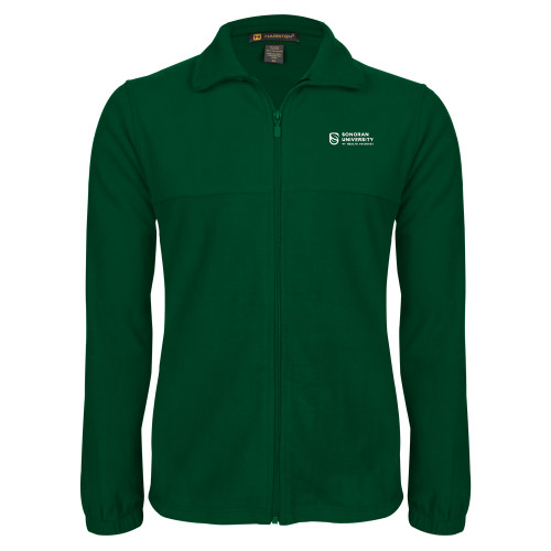  Dark Green Fleece Full Zip Jacket - Sonoran Logo