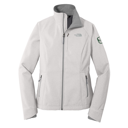  The North Face Womens Light Grey Heather Apex Barrier Softshell Jacket - Icon