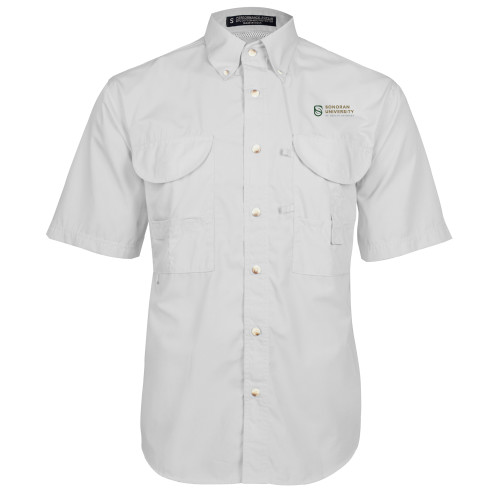  White Fishing Shirt Performance Short Sleeve - Sonoran Logo