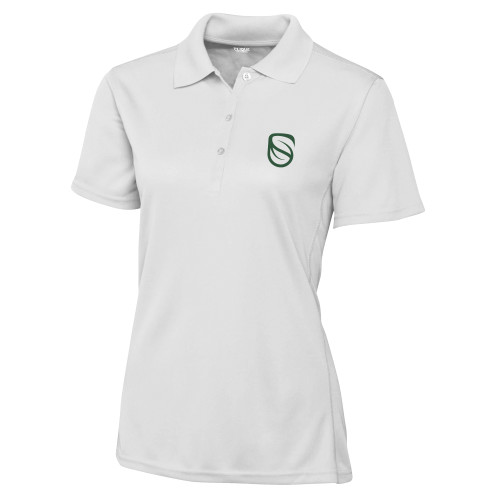  C&B Womens White Clique Ice Pique Polo - Icon