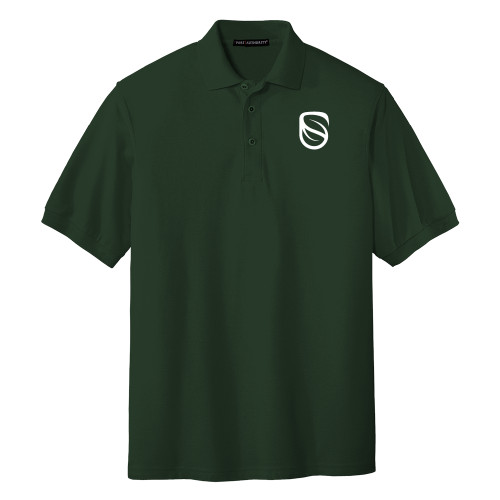 Dark Green Silk Touch Polo - Icon