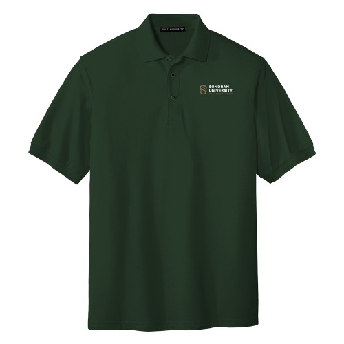  Dark Green Silk Touch Polo - Sonoran Logo