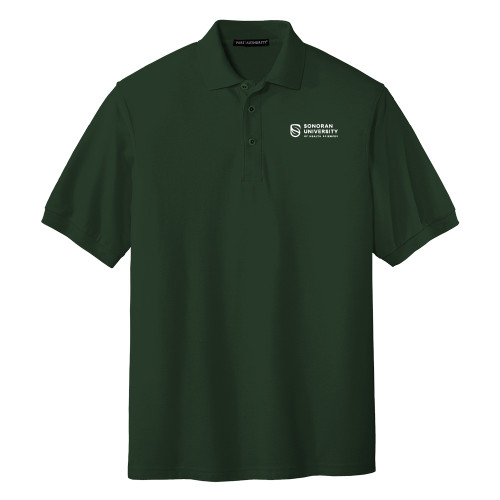  Dark Green Silk Touch Polo - Sonoran Logo