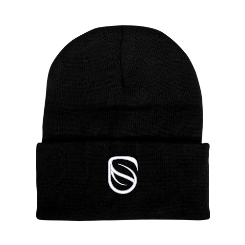  Black Knit Beanie w/Cuff - Icon