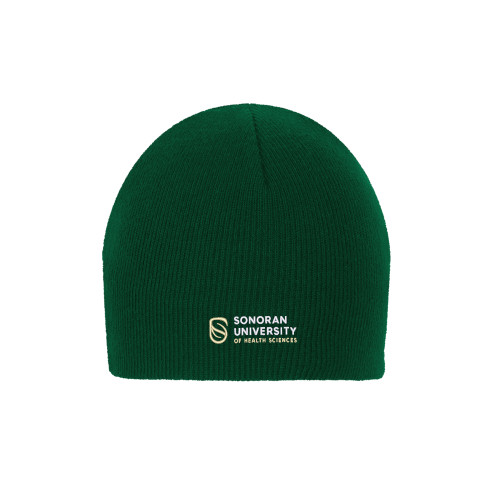  Dark Green Knit Beanie - Sonoran Logo