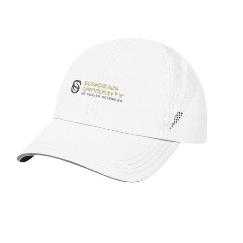  Womens White Performance Cap - Sonoran Logo