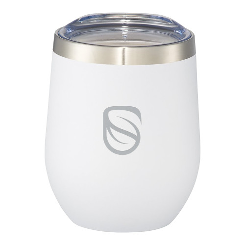 Corzo Vacuum Insulated White Cup 12oz - Icon Engraved