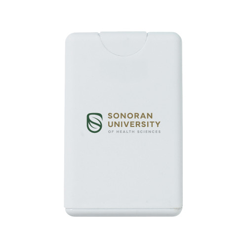  White .66 oz Card Shape Hand Sanitizer - Sonoran Logo
