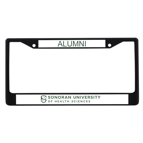  Alumni Metal License Plate Frame in Black - Sonoran Flat Wordmark