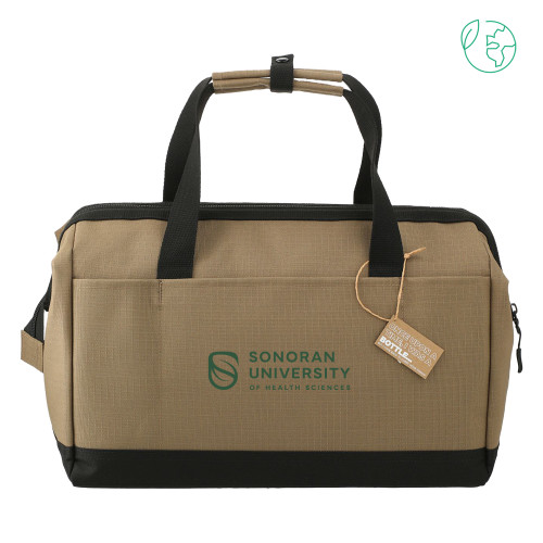  NBN Brown Recycled Utility Zippered Tool Tote - Sonoran Logo