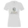 Thumbnail image for  Bella + Canvas Womens White V Neck Cotton T Shirt
