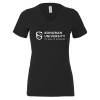 Thumbnail image for  Bella + Canvas Womens Black V Neck Cotton T Shirt