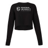 Thumbnail image for  Bella + Canvas Womens Black Cropped Fleece Crew