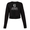 Thumbnail image for  Bella + Canvas Womens Black Cropped Fleece Crew