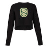 Thumbnail image for  Bella + Canvas Womens Black Cropped Fleece Crew