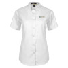 Thumbnail image for  Womens White Twill Button Up Short Sleeve