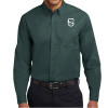 Thumbnail image for  Dark Green Twill Button Down Long Sleeve