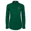 Thumbnail image for  Womens Dark Green Twill Button Down Long Sleeve 