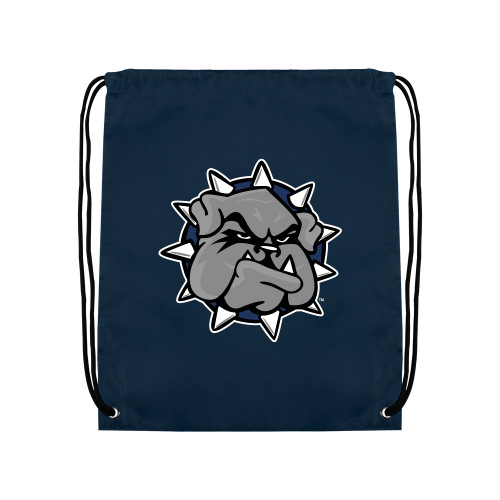  Navy Drawstring Backpack - Bulldog Head