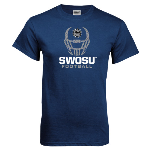  Navy T Shirt - Football Helmet Design