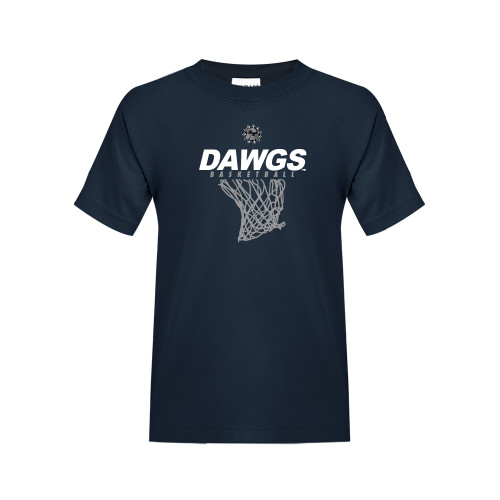  Youth Navy T Shirt - Basketball Net Design