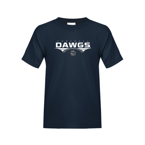  Youth Navy T Shirt - Abstract Football Design