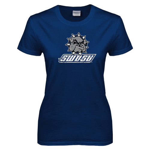 SWOSU Womens Short Sleeve Navy Tee