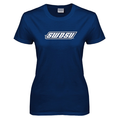  Womens Short Sleeve Navy Tee - SWOSU