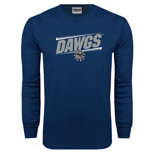  Navy Long Sleeve T-Shirt - Dawgs Fancy Lines