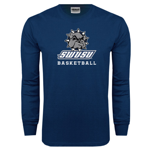  Navy Long Sleeve T-Shirt - Basketball