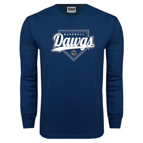  Navy Long Sleeve T-Shirt - Baseball Plate Design