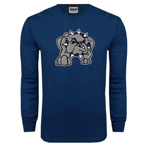  Navy Long Sleeve T-Shirt - Bulldog