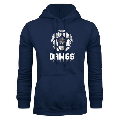  Navy Fleece Hoodie - Soccer Ball Design