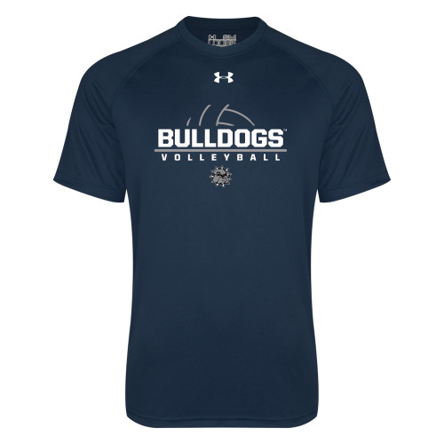  Under Armour Navy Tech Tee - Volleyball Half Ball Design