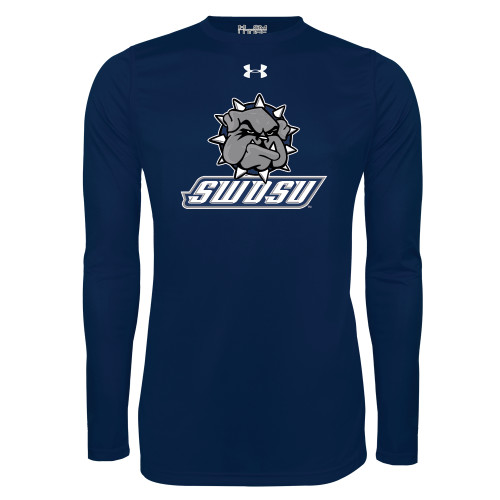  Under Armour Navy Long Sleeve Tech Tee - Primary Mark