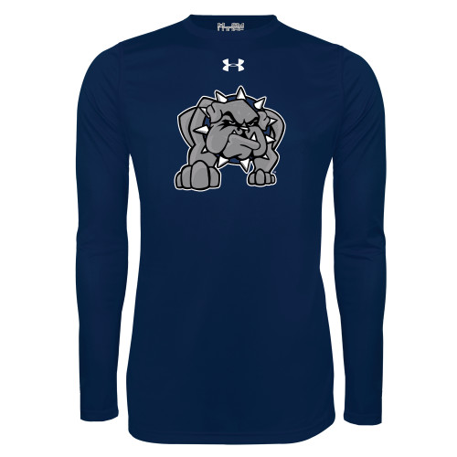  Under Armour Navy Long Sleeve Tech Tee - Bulldog