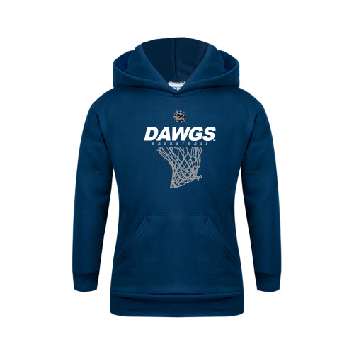  Youth Navy Fleece Hoodie - Basketball Net Design