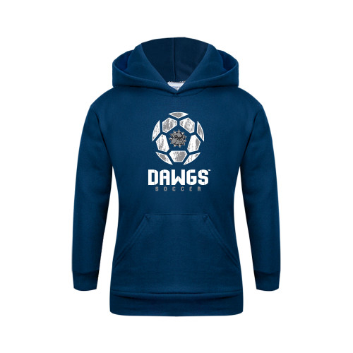  Youth Navy Fleece Hoodie - Soccer Ball Design