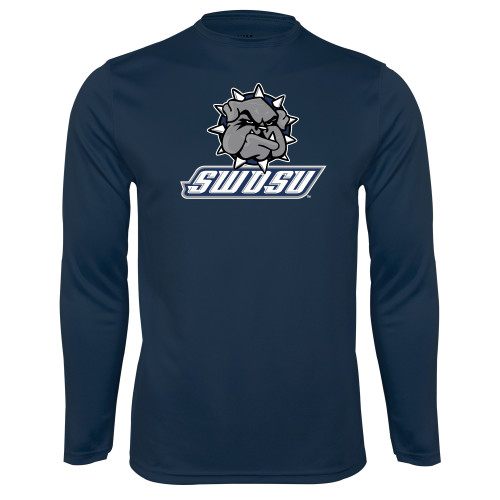  Navy Performance Long Sleeve Shirt - Primary Mark
