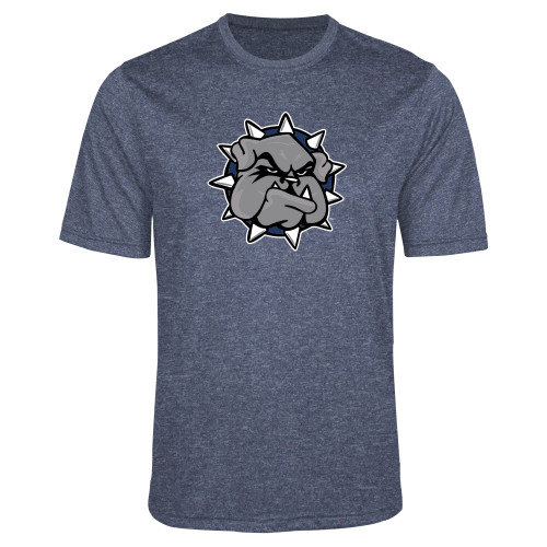  Navy Heather Performance Contender Tee - Bulldog Head