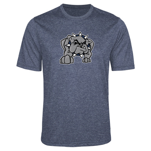  Navy Heather Performance Contender Tee - Bulldog