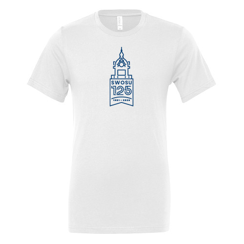  Bella + Canvas White Jersey Cotton T Shirt - SWOSU Belltower 125 Years